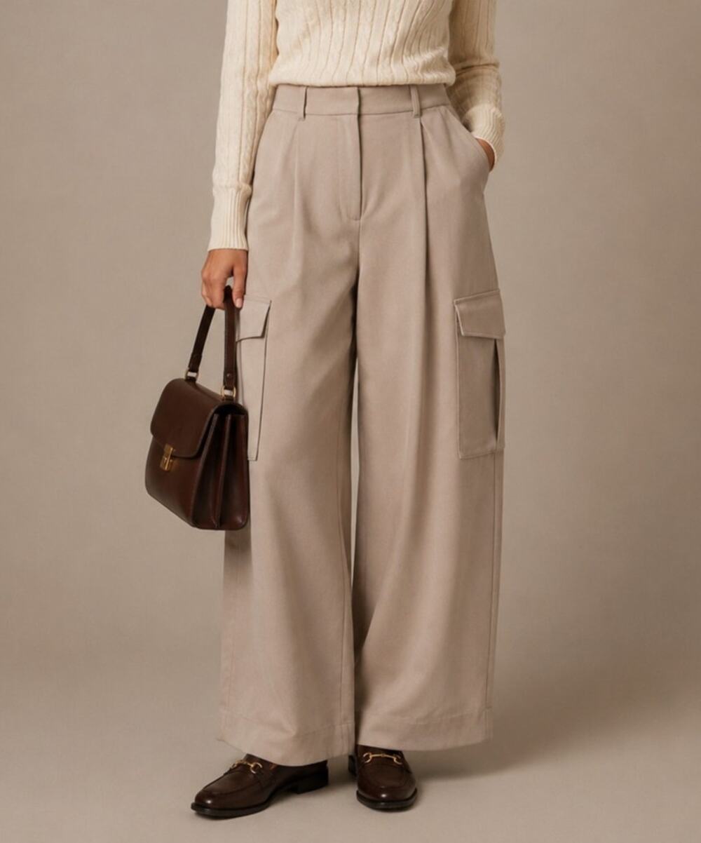 Abercrombie & Fitch Sloane Tailored Cargo Pants Size 26 (2) Beige Utility Scandi